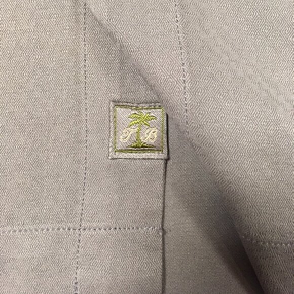 Tommy Bahama Mens 3XB light gray silk / wool long-sleeve button front shirt - Picture 4 of 6